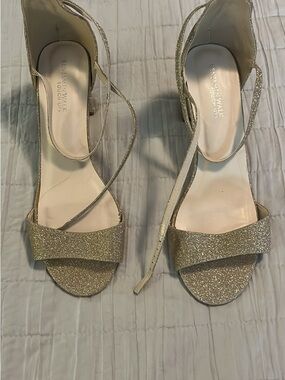 Benjamin Walk Glitter Gold Ankle-Strap Sandals
